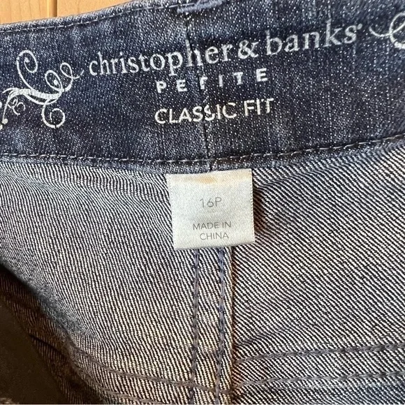 Christopher & Banks Classic Fit Straight Leg Jeans Size 16 Petite - Picture 9 of 16